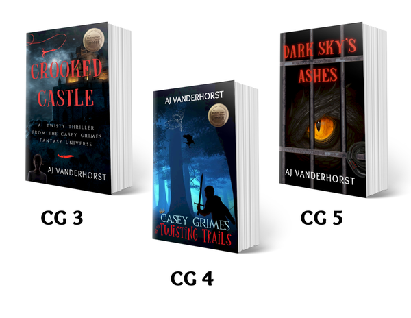 Crooked Castle + Twisting Trails + Dark Sky's Ashes (Books 3 - 5) Paperback Bundle