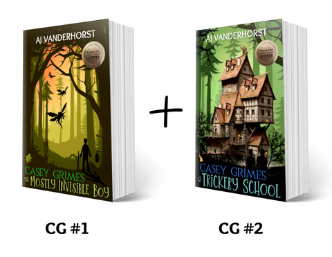 The Mostly Invisible Boy (Casey Grimes #1) and Trickery School (#2) Paperback Deal