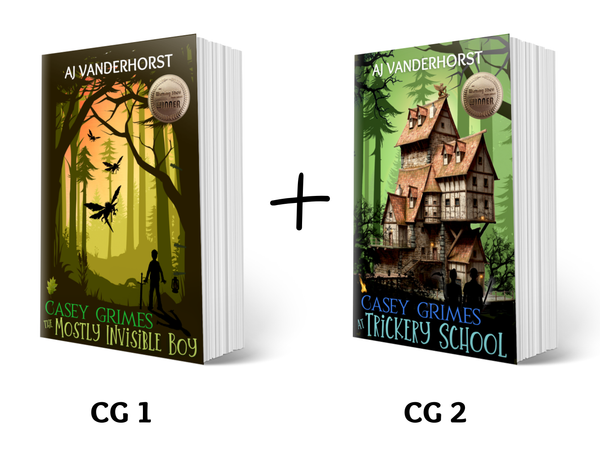 The Mostly Invisible Boy + Trickery School (Casey Grimes Books 1 & 2) Paperback Bundle