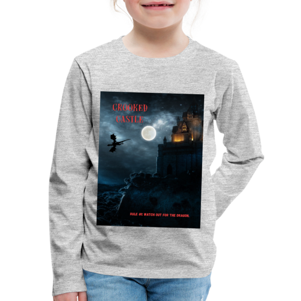 Watch Out for the Dragon (Long Sleeve Kids) - heather gray