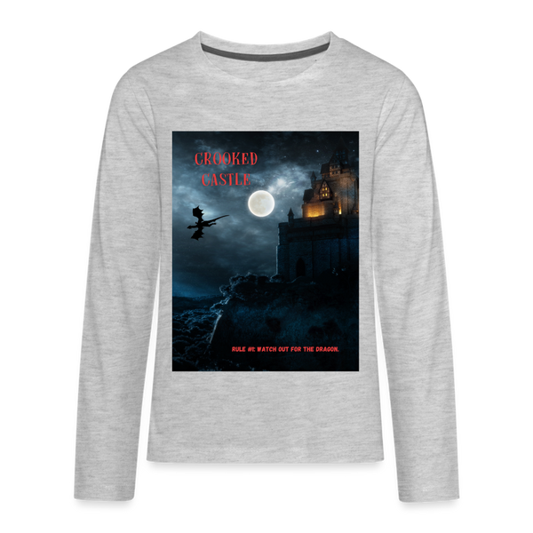 Watch Out for the Dragon (Long Sleeve Kids) - heather gray