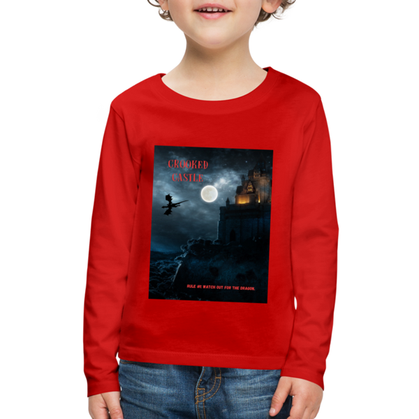 Watch Out for the Dragon (Long Sleeve Kids) - red