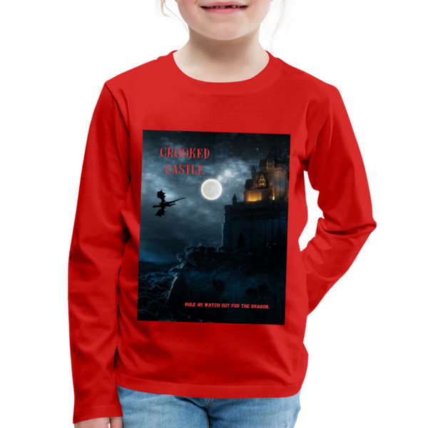 Watch Out for the Dragon (Long Sleeve Kids) - red