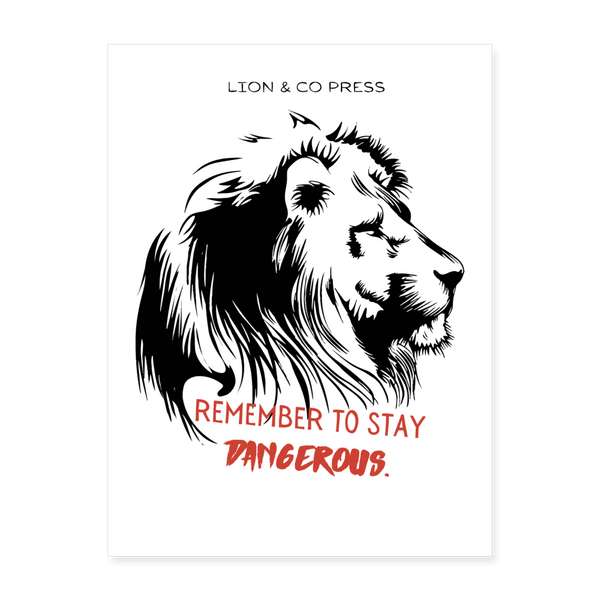 Lion & Co Poster 18x24 - white
