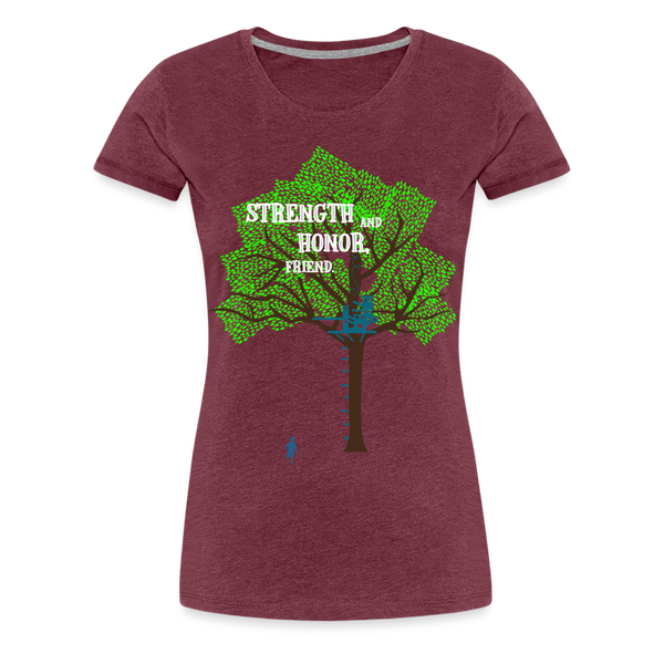 Strength and Honor (Women) - heather burgundy