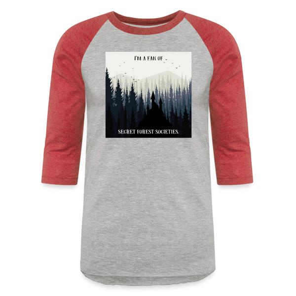 Secret Forest Societies (3/4 Sleeve Adult) - heather gray/red