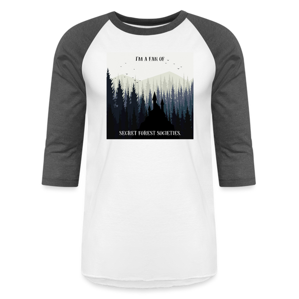 Secret Forest Societies (3/4 Sleeve Adult) - white/charcoal