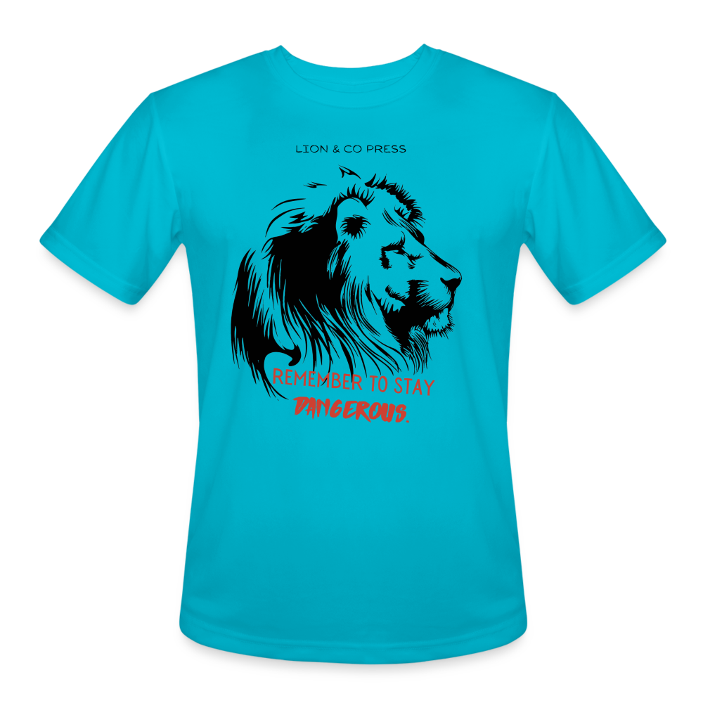 Lion & Co Dangerous (Men's Wicking T) - turquoise