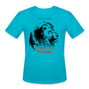 Lion & Co Dangerous (Men's Wicking T) - turquoise