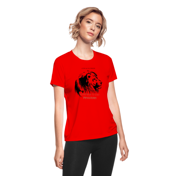 Lion & Co Dangerous (Women's Wicking T) - red