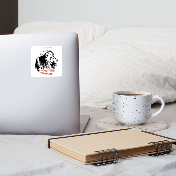 Lion & Co Sticker - white matte
