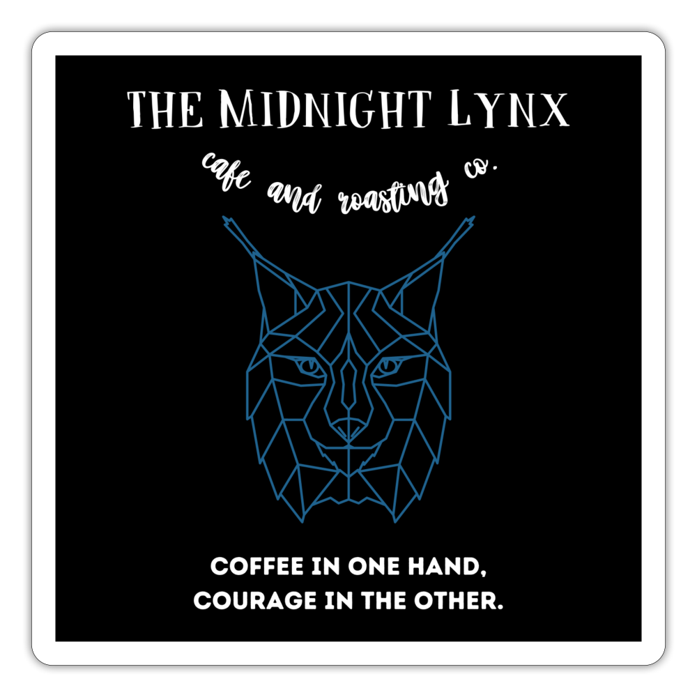 Midnight Lynx Sticker - white matte