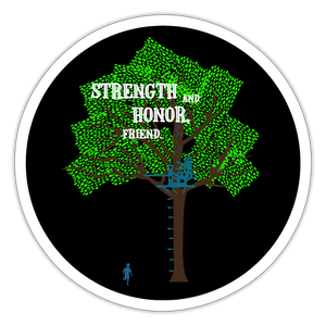 Strength and Honor Sticker - white matte